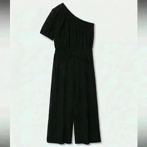 Mango Asymmetric Texture Jumpsuit Size Small